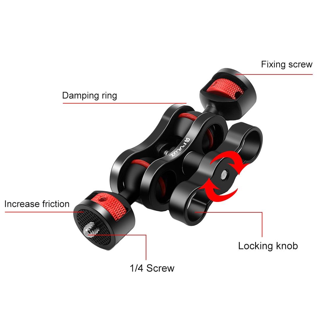Universal Magic Arm With Ball Head Mount - Black 3