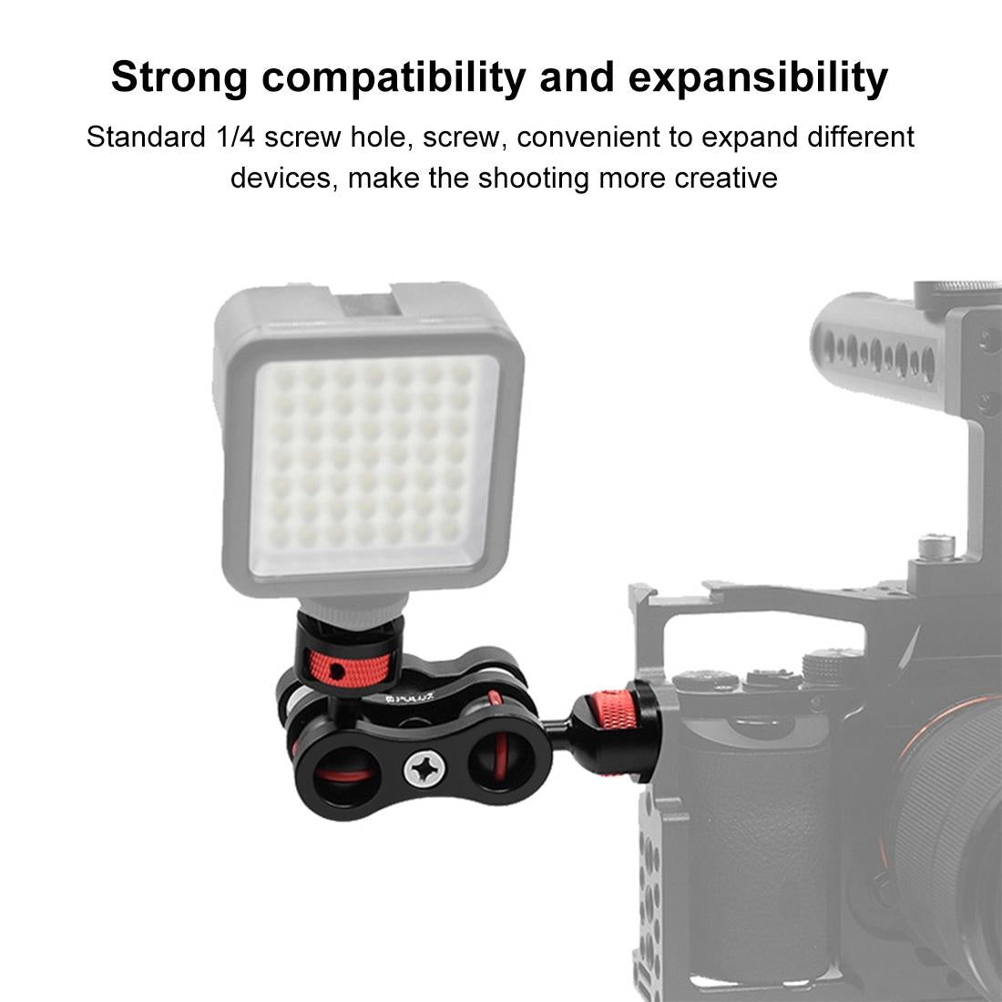 Universal Magic Arm With Ball Head Mount - Black 6