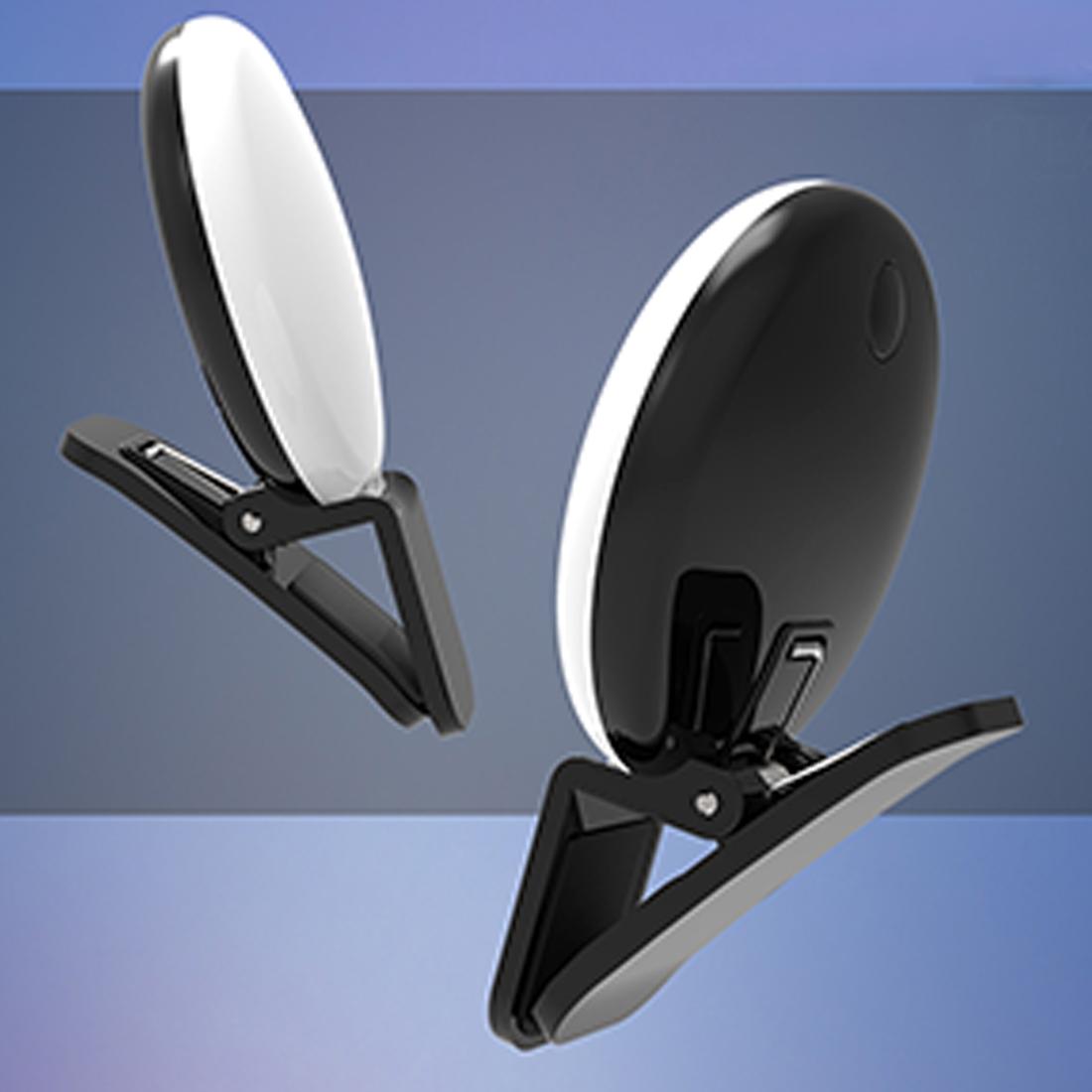 Portable Mini Beauty Light for Smartphones - 3 Brightness Levels 9 Led Warm / White - Iphone Galaxy Huawei Xiaomi Lg Htc - Black 12