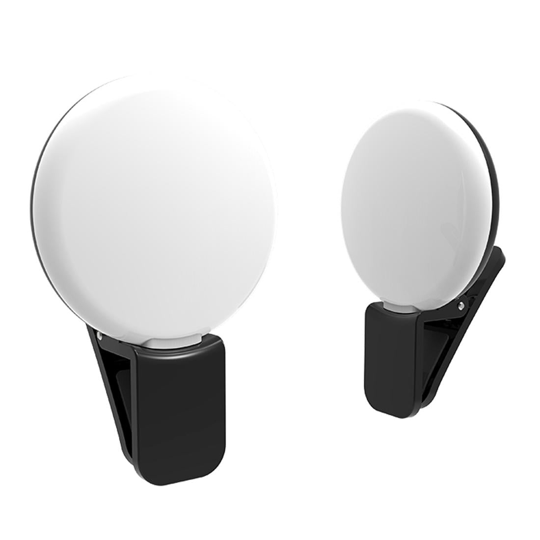 Portable Mini Beauty Light for Smartphones - 3 Brightness Levels 9 Led Warm / White - Iphone Galaxy Huawei Xiaomi Lg Htc - Black 13