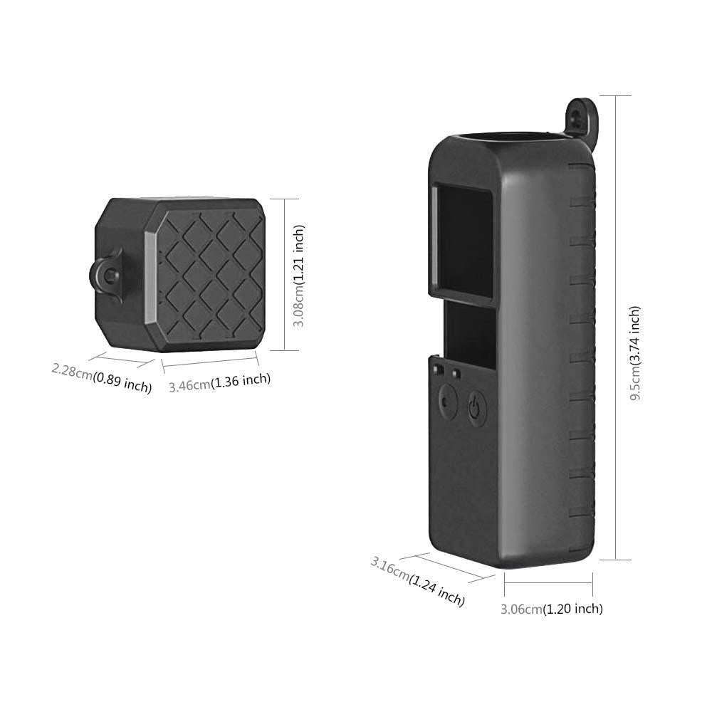 Diamond Texture Silicone Cover Set for Dji Pocket - 2 in 1 5