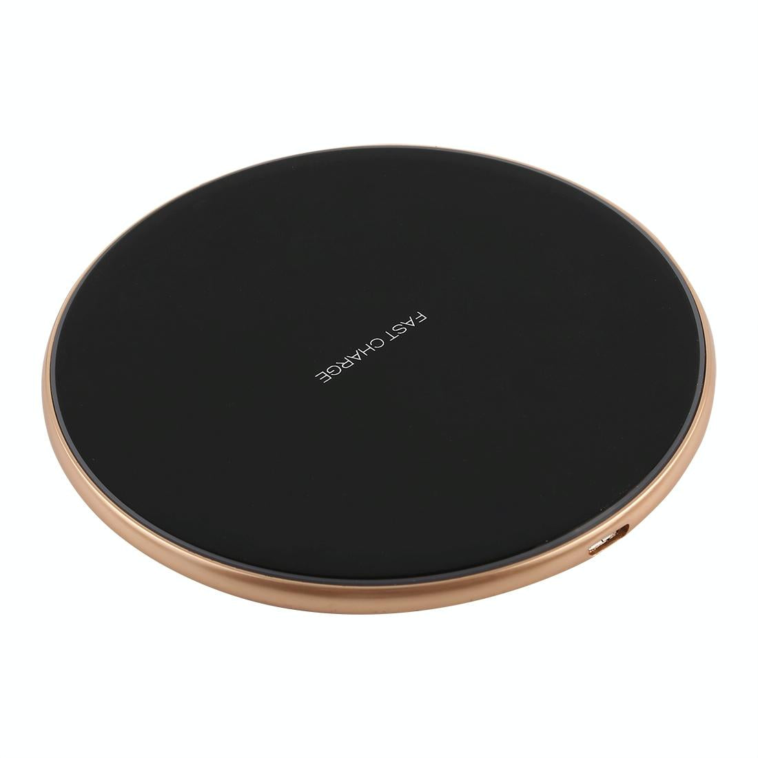 Round Shape Wireless Charger Fast Charging Black+Gold 3