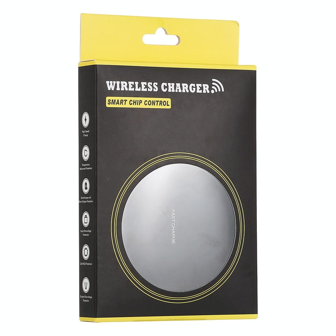 Round Shape Wireless Charger Fast Charging Black+Gold 6