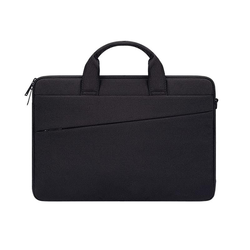 Portable Laptop Tablet Bag - 15.4 Inch Double Side Pockets Soft Handle Oxford Cloth - Black 3