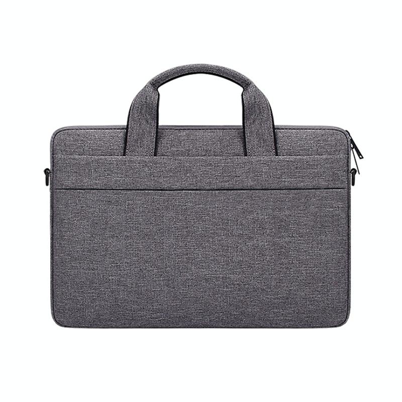 Portable Laptop Tablet Bag - 15.4 Inch Double Side Pockets Soft Handle Oxford Cloth - Black 13