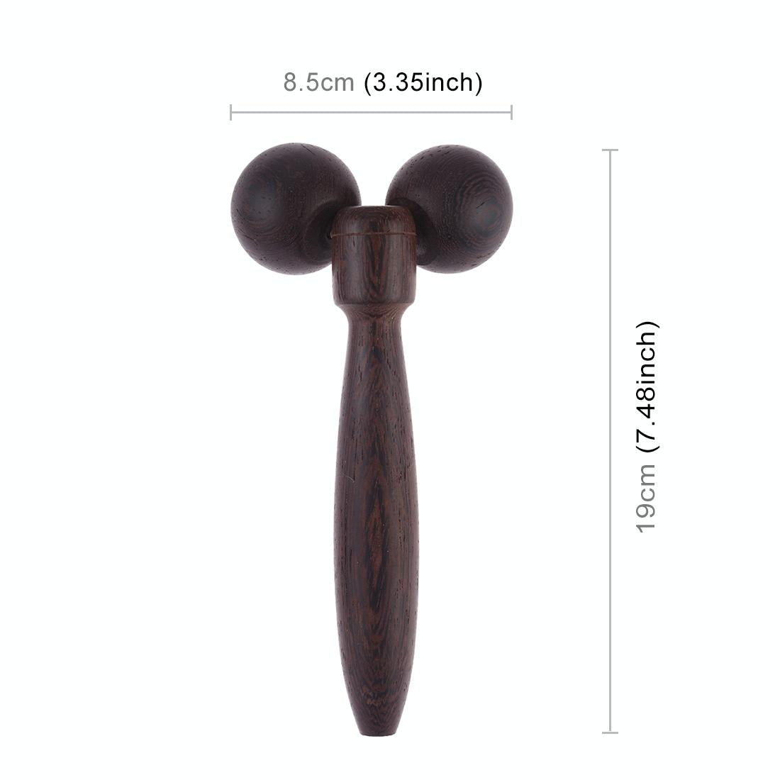 Black Wenge Manual Roller Massager Solid Wood 3