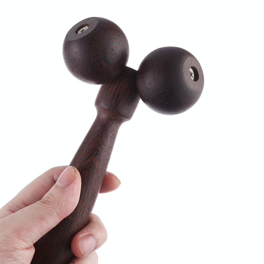 Black Wenge Manual Roller Massager Solid Wood 5