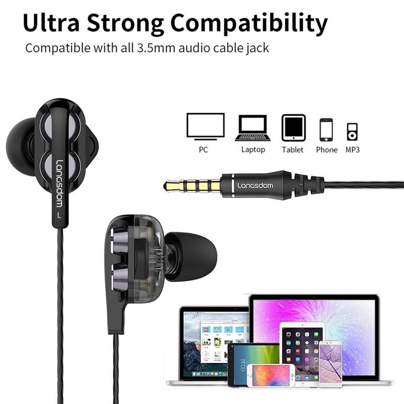 Black Double Moving Coil Wheat Headset 8