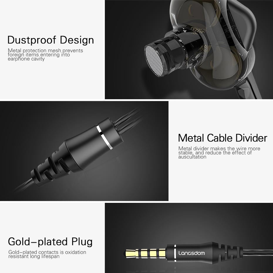 Black Double Moving Coil Wheat Headset 10