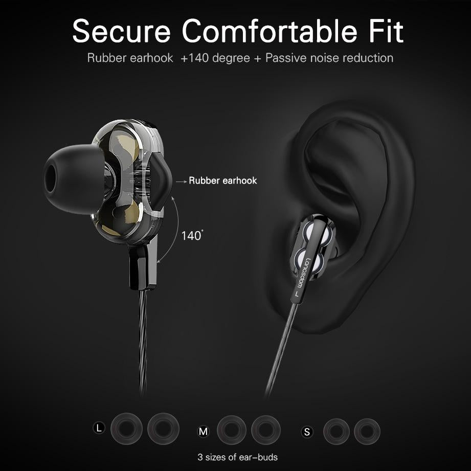 Black Double Moving Coil Wheat Headset 12