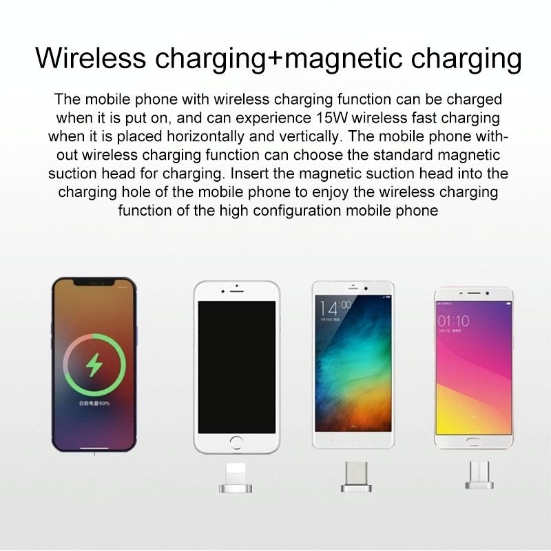 15W Magnetic Wireless Charger Stand For Sofa Phone - Black 5