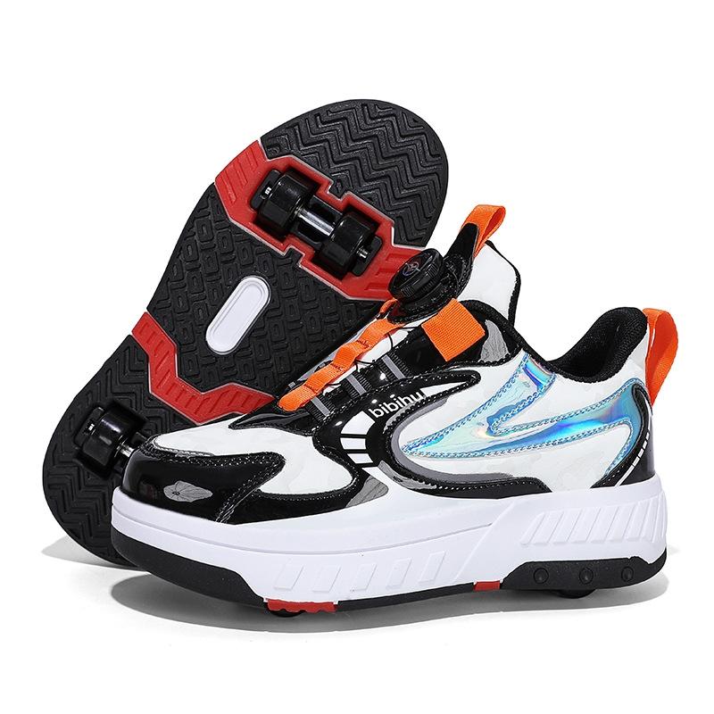 29 Size Children's Two-wheeled Roller Skating Shoes - Xf18 Pink - 33