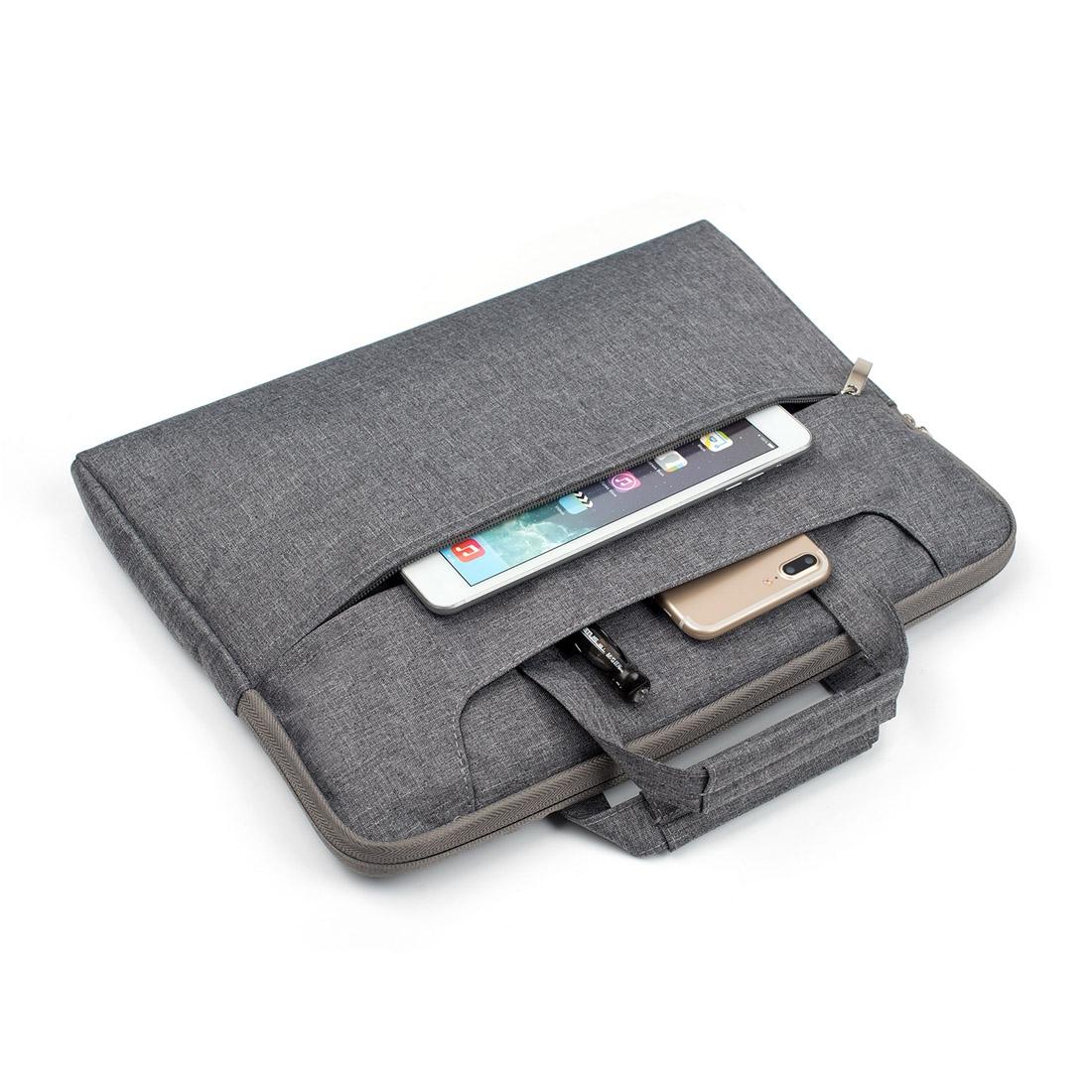15.4 Inch Laptop Bag - Portable one Shoulder Zipper for Macbook Samsung Sony Dell Alienware Chuwi Asus Hp - Black 12