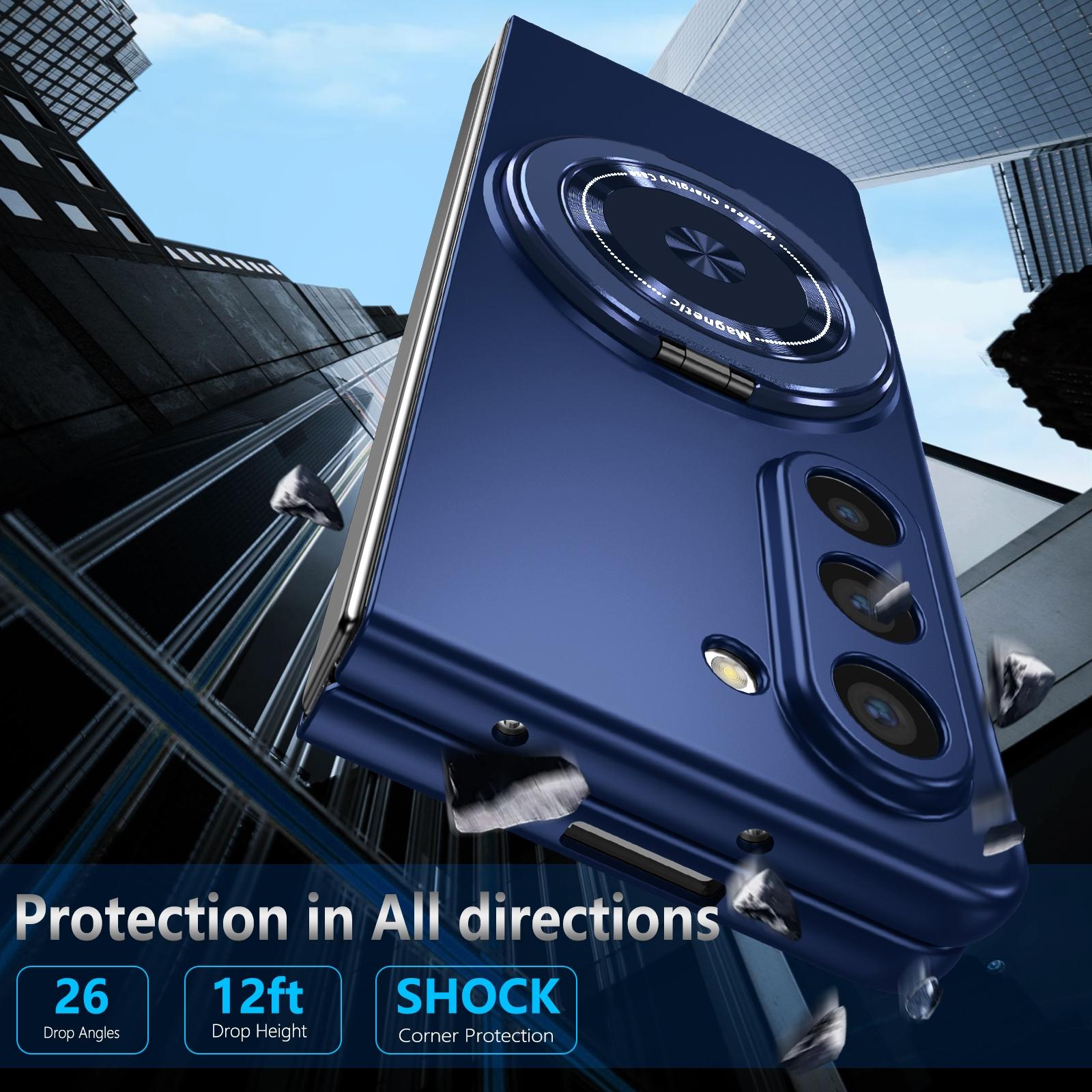 For Samsung Galaxy Z Fold4 5G Shockproof 360 Degree Rotating Case - Green 12