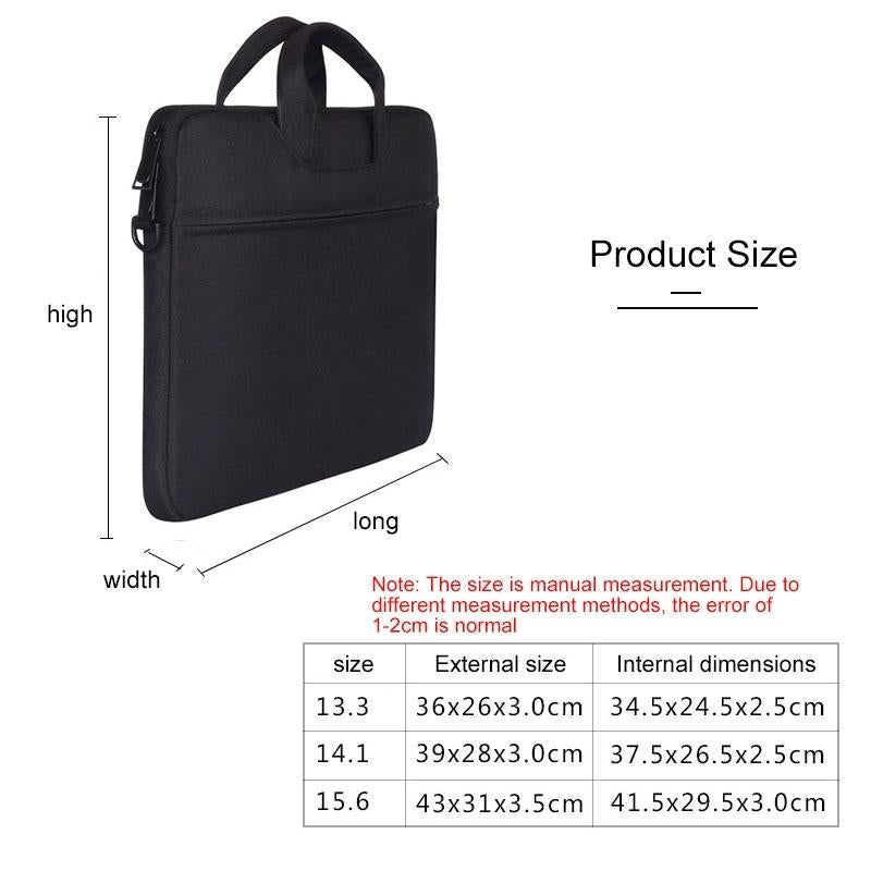 Hidden Portable One-shoulder Handbag for 14.1 Laptops - Waterproof Oxford Cloth - Black 10