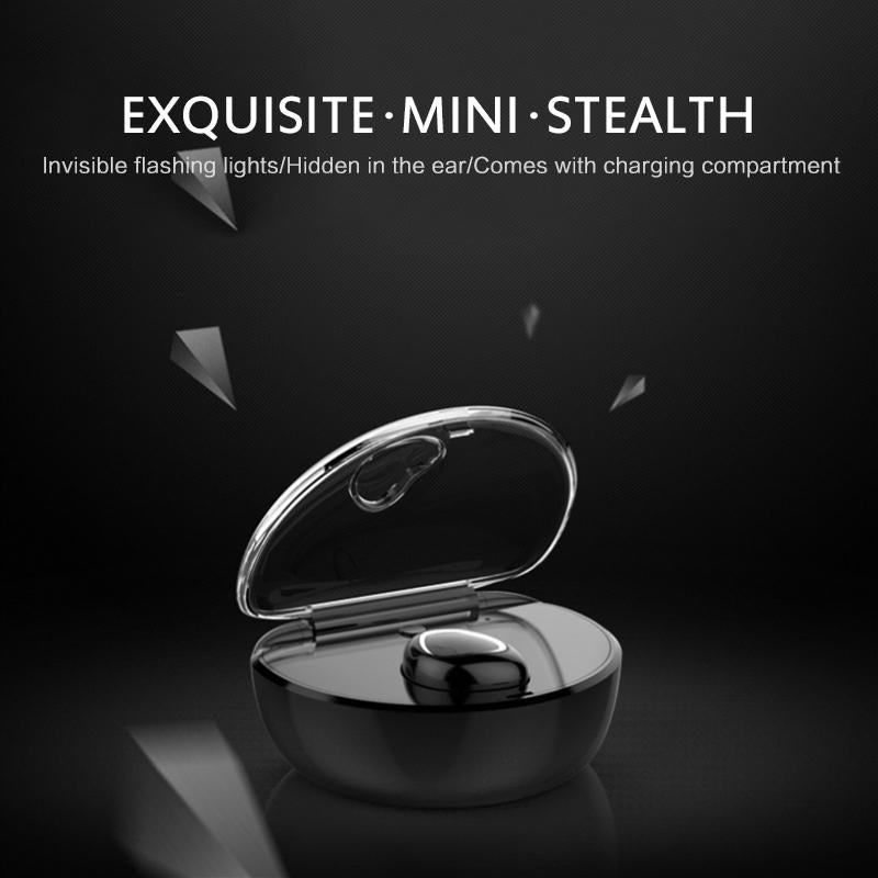 Mini Wireless Bluetooth Earphones with Charging Box - X7 4.1 - Black 8