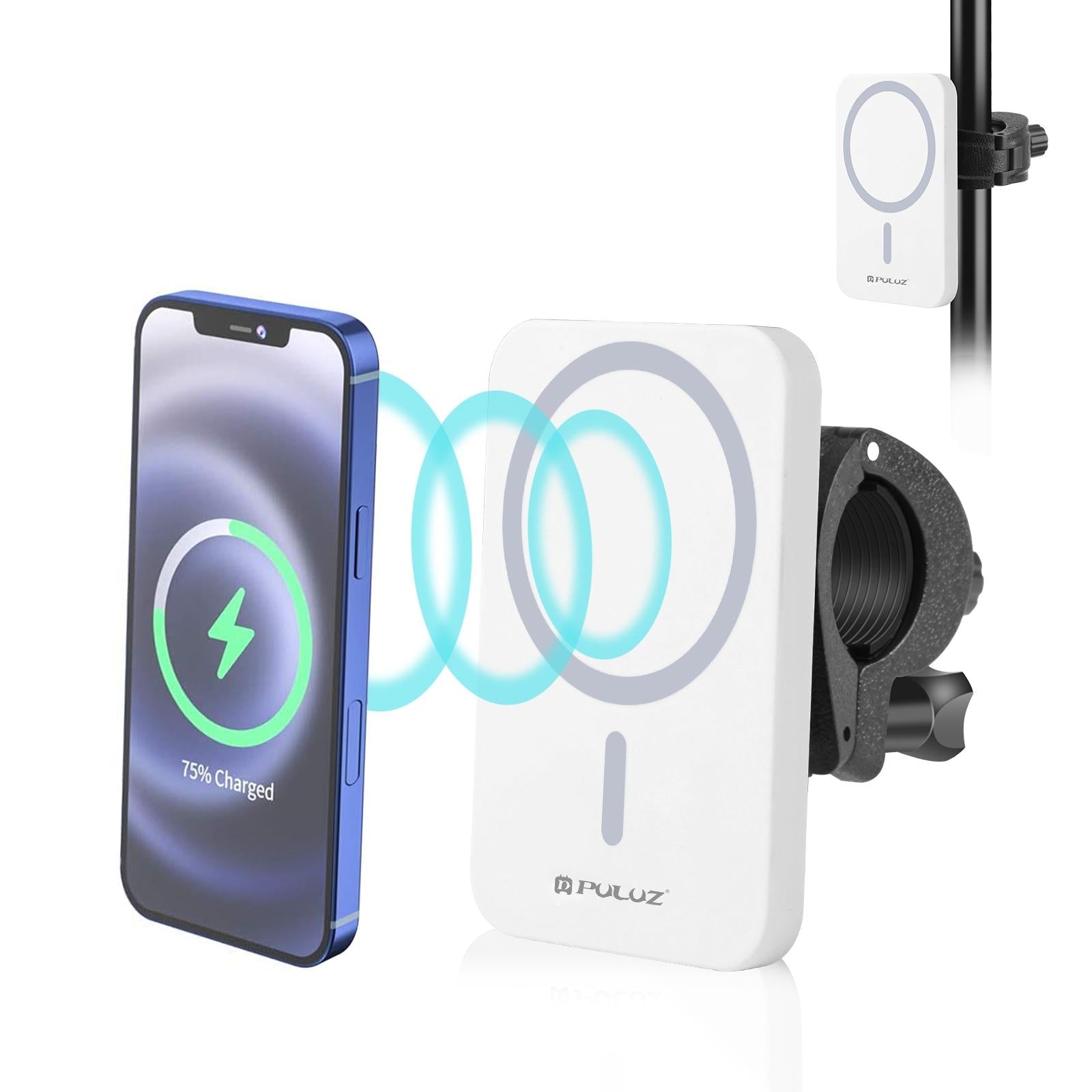 15W Magnetic Wireless Charger With Vlogging Phone Clamp - Black 10