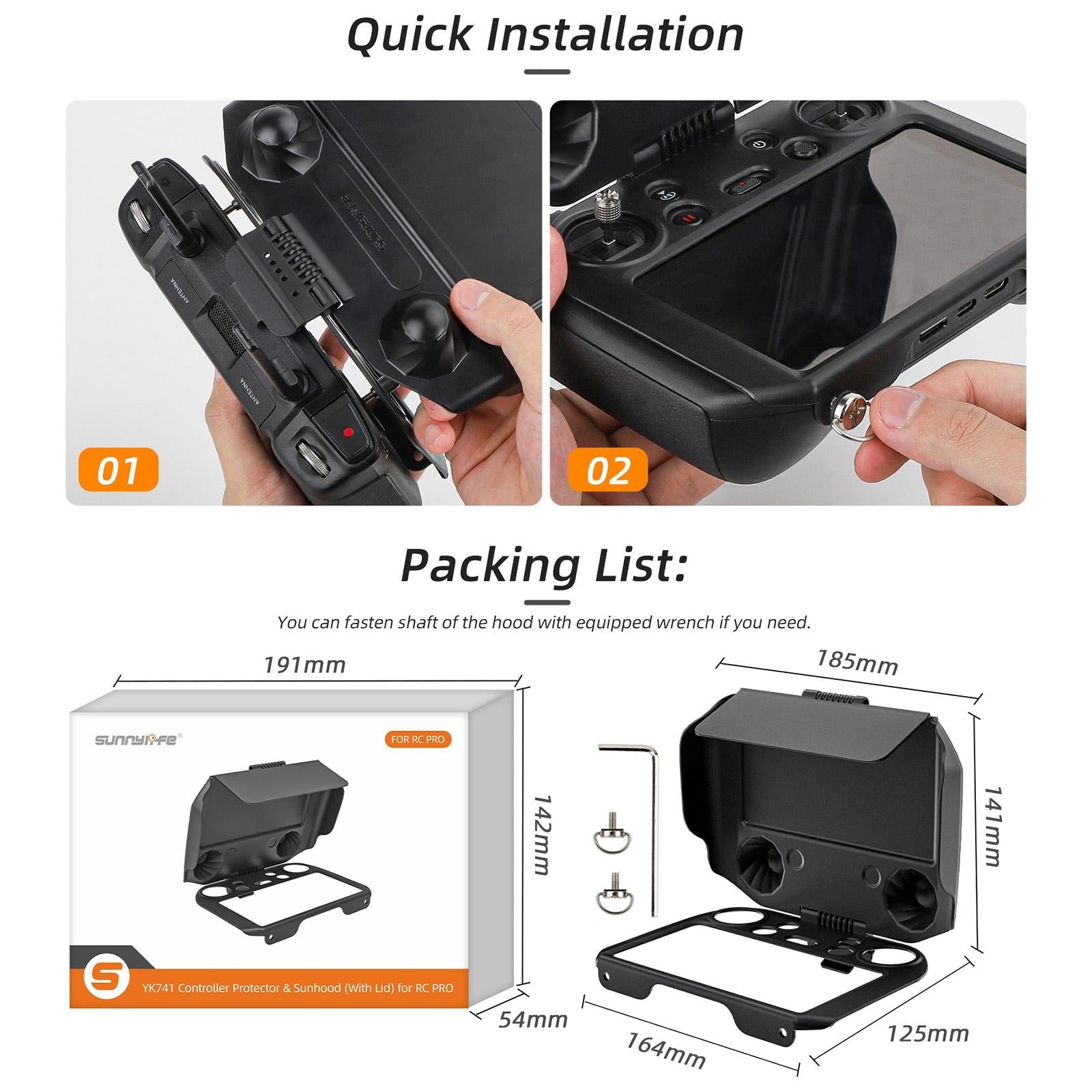 2-in-1 Sun Hood & Screen Protector for Controllers and Monitors 9