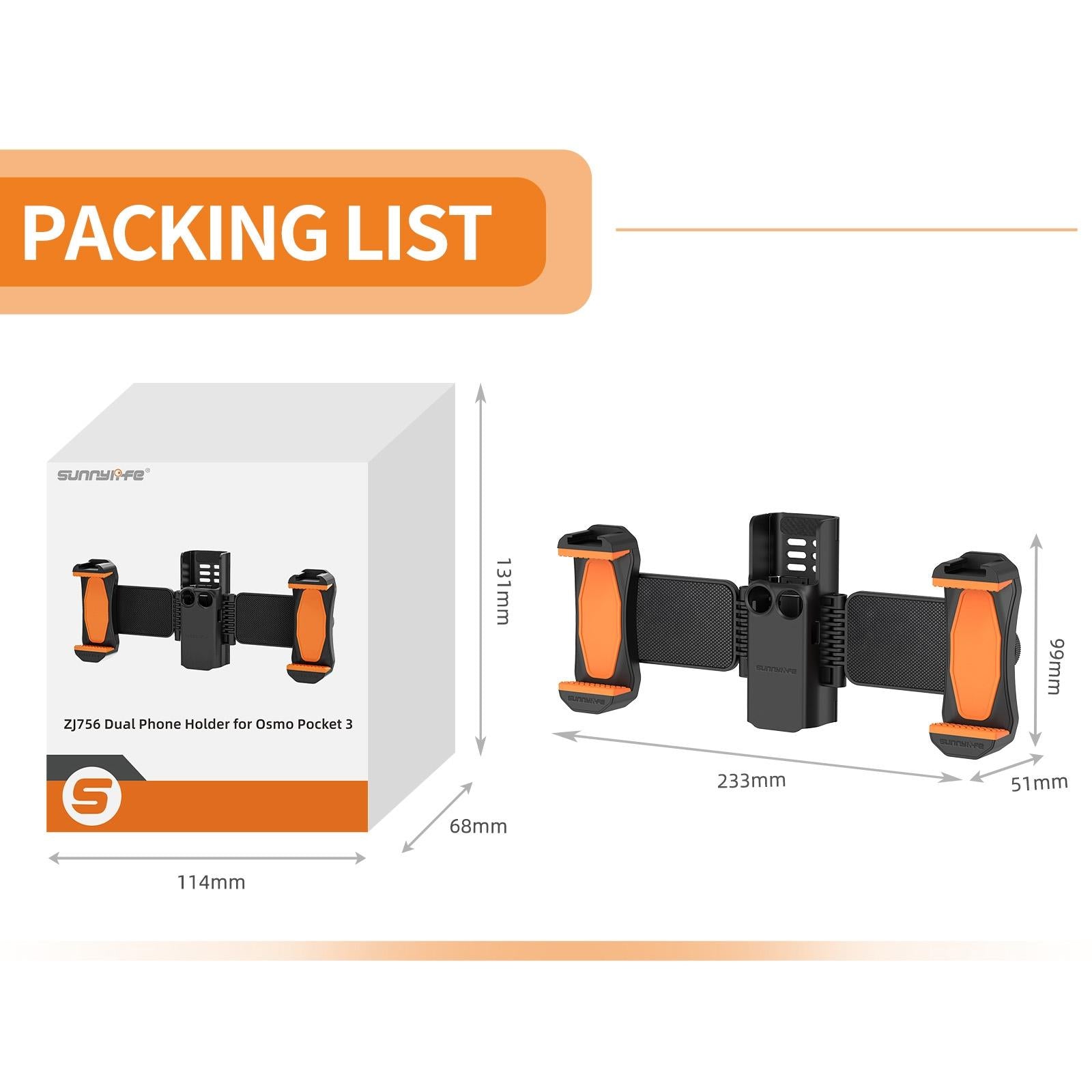 Universal Dual Phone Clamp for Dji Pocket 3 9
