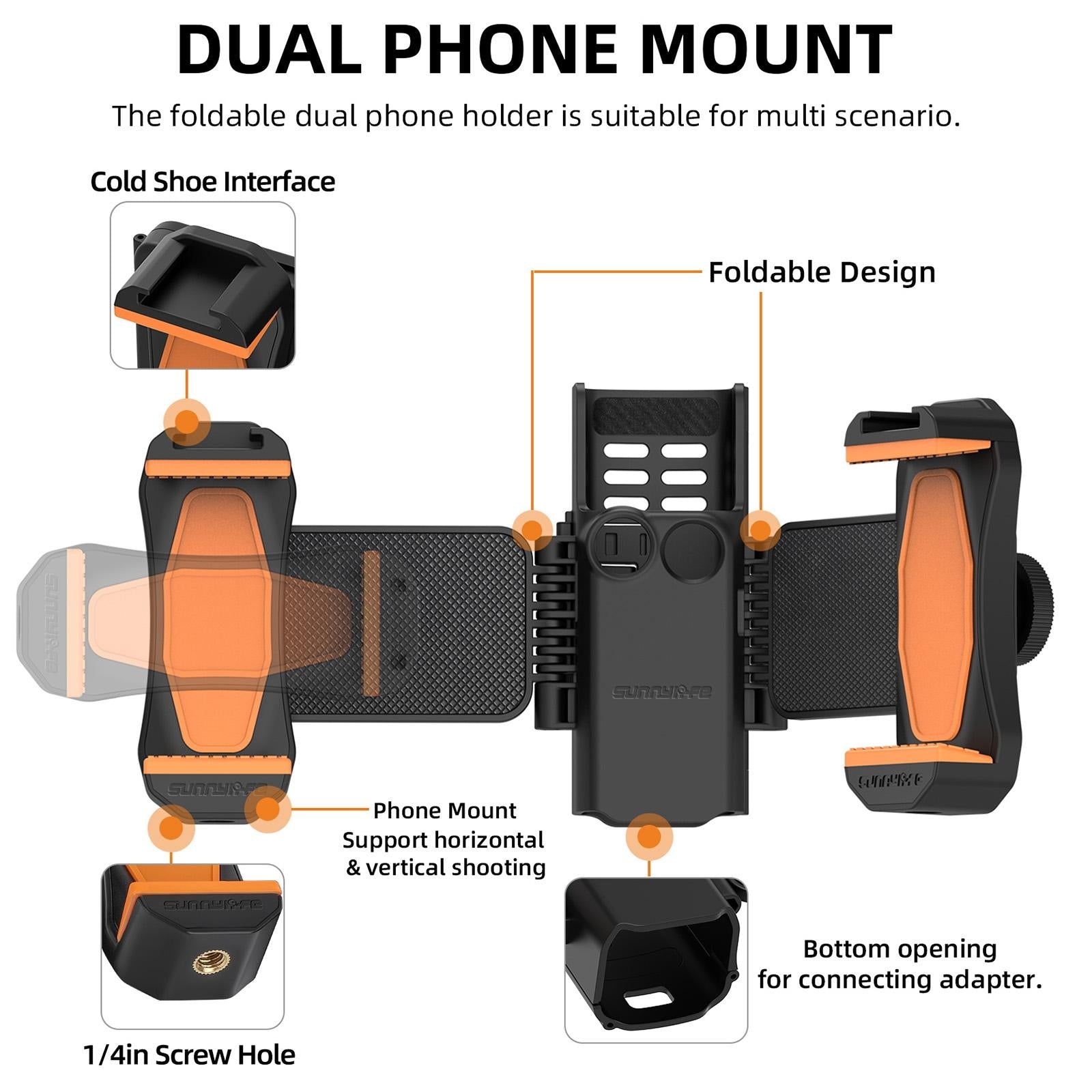 Universal Dual Phone Clamp for Dji Pocket 3 10