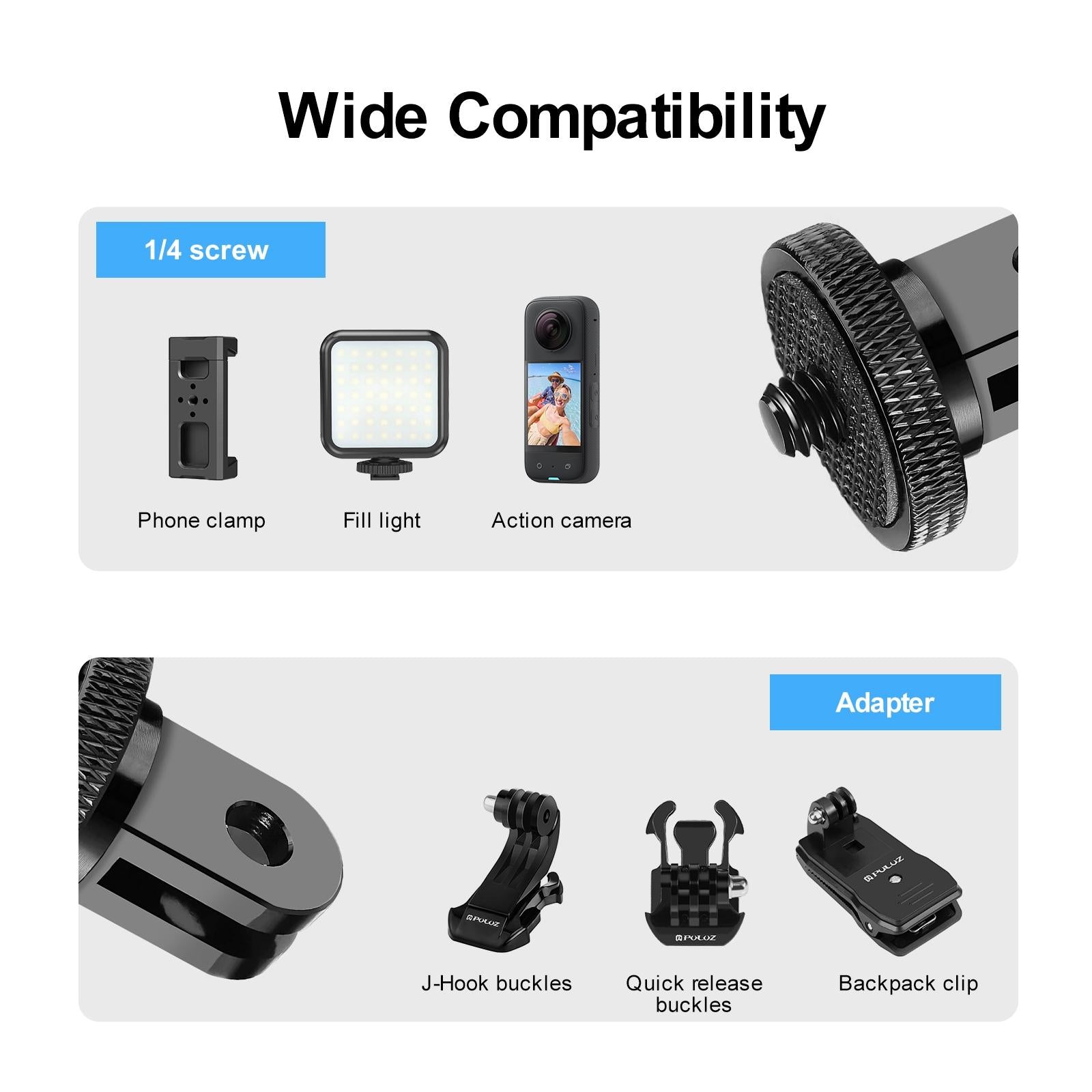 Metal Tripod Mount for Action Cameras - 1 / 4 Screw 5