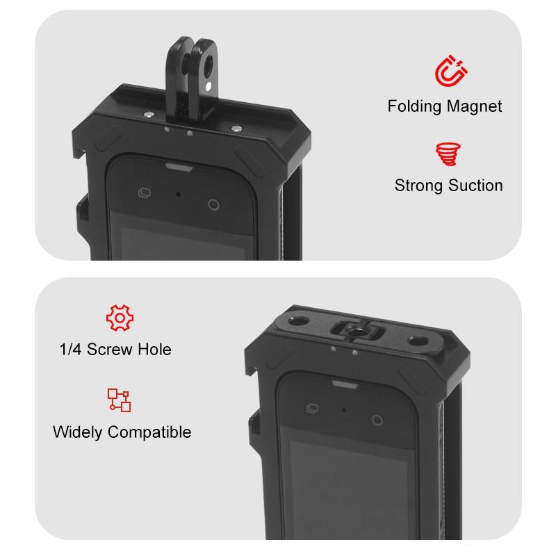 Metal Protective Cage for Insta360 X3 with Cold Shoe and Tripod Adapter 5