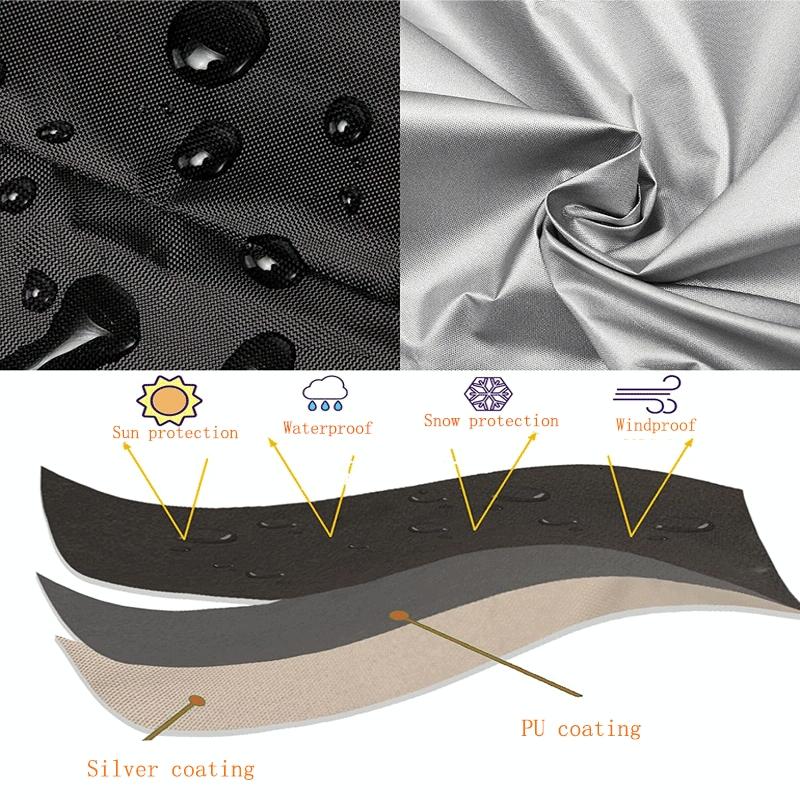 Outdoor Pet Cage Cover - Oxford Cloth Dustproof Rainproof Sunscreen - 124.5x79x84cm - Black 12