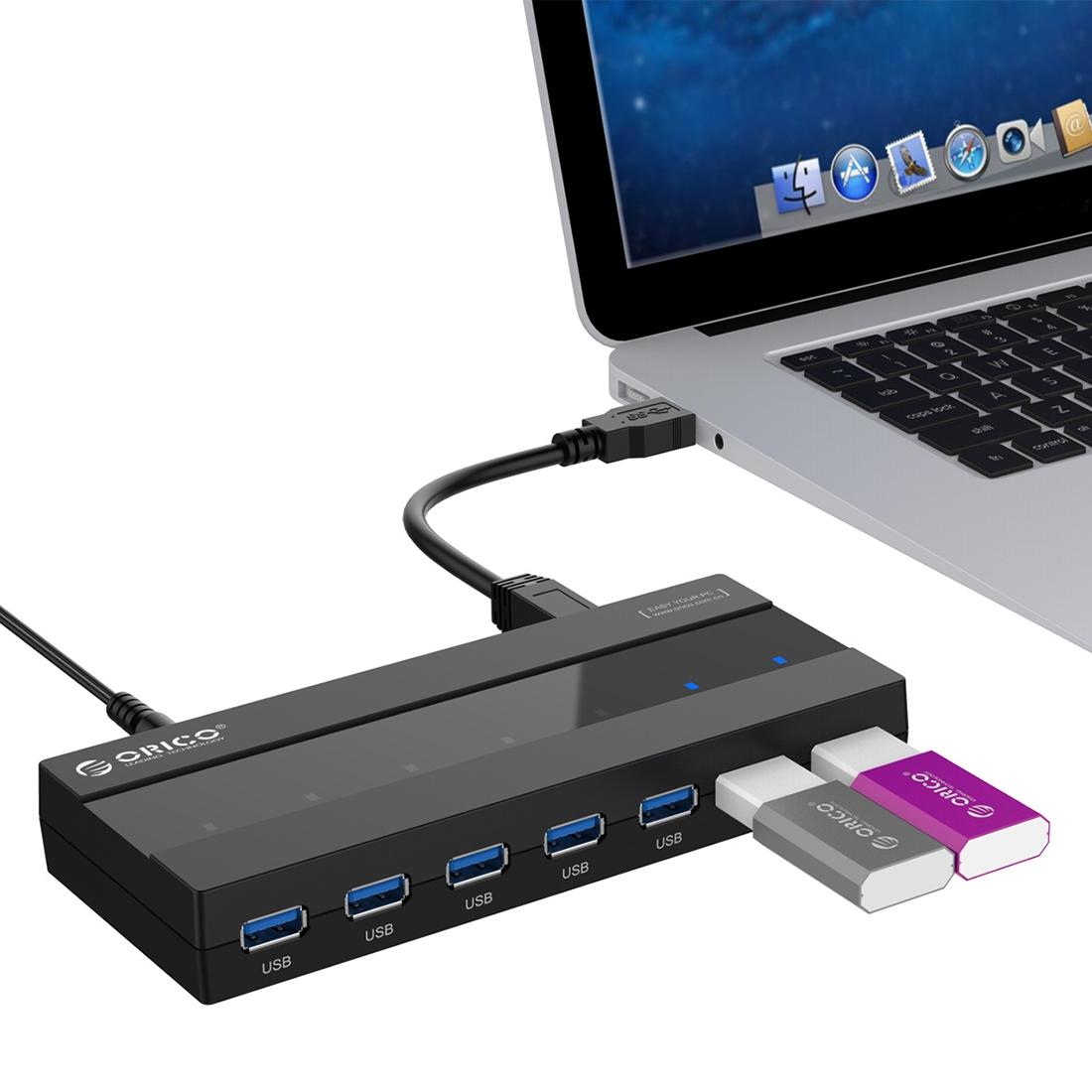 High Speed 7-Port Usb 3.0 Hub With Power Adapter 8
