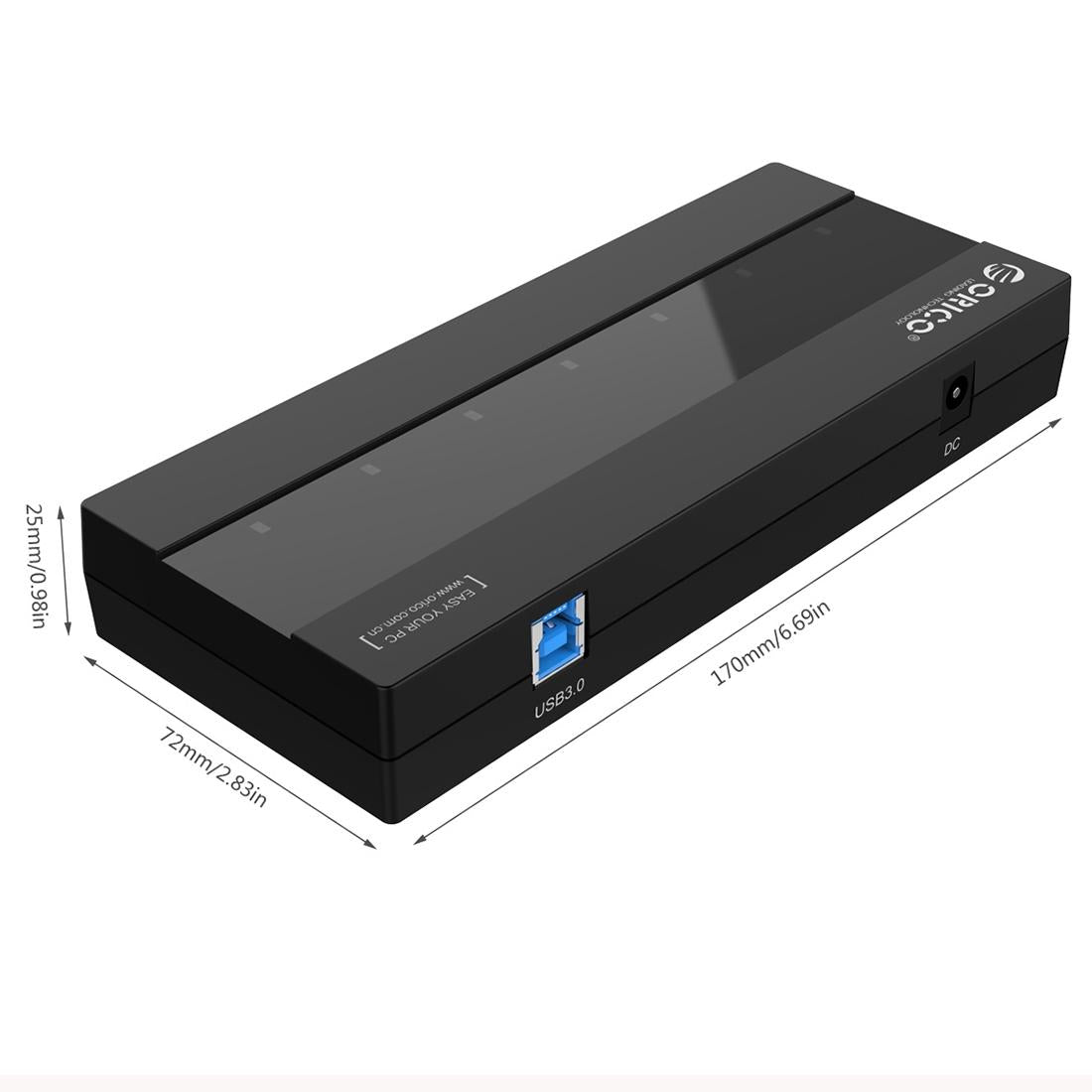High Speed 7-Port Usb 3.0 Hub With Power Adapter 9