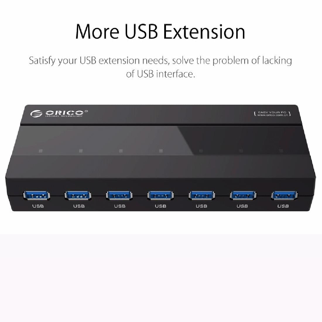 High Speed 7-Port Usb 3.0 Hub With Power Adapter 10