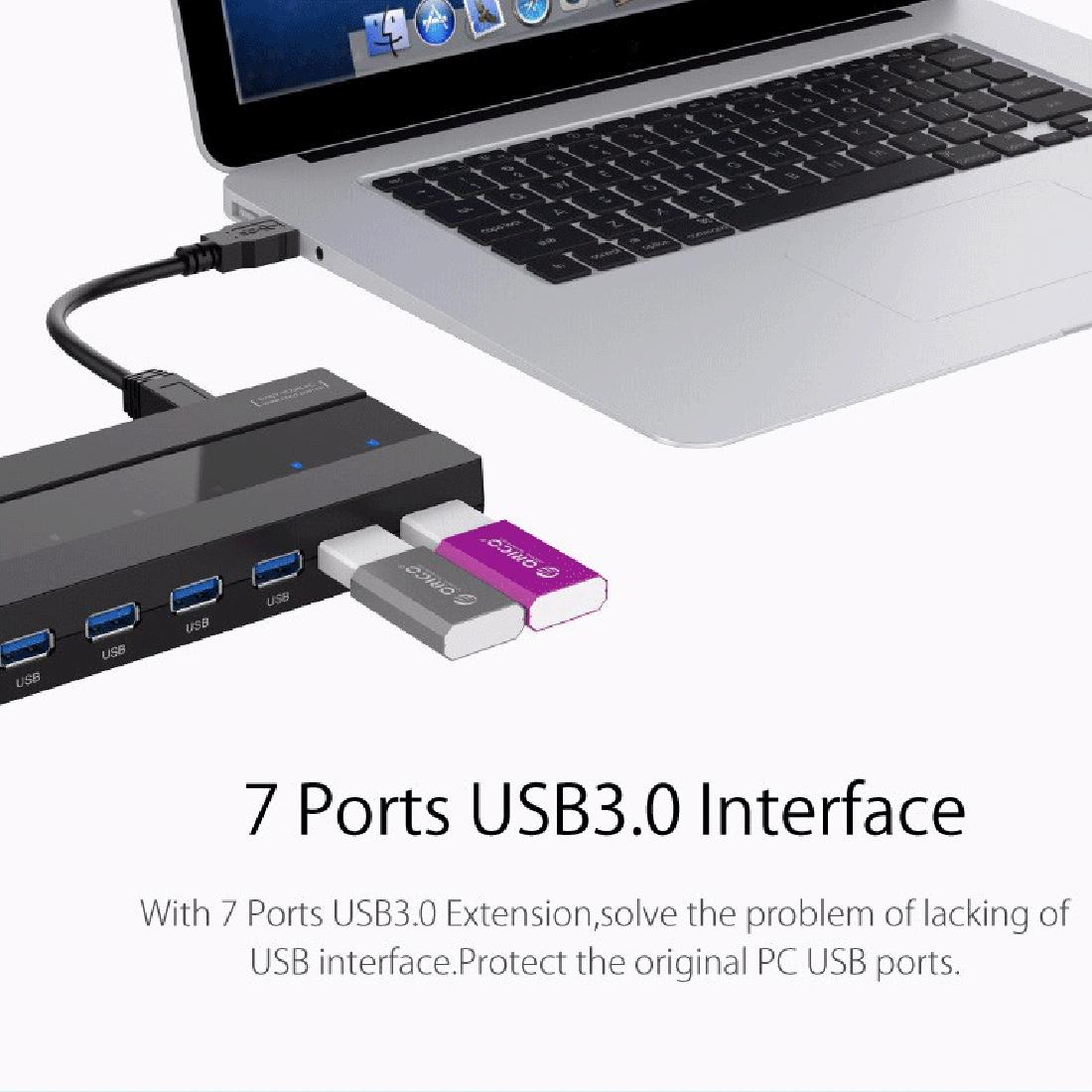 High Speed 7-Port Usb 3.0 Hub With Power Adapter 13