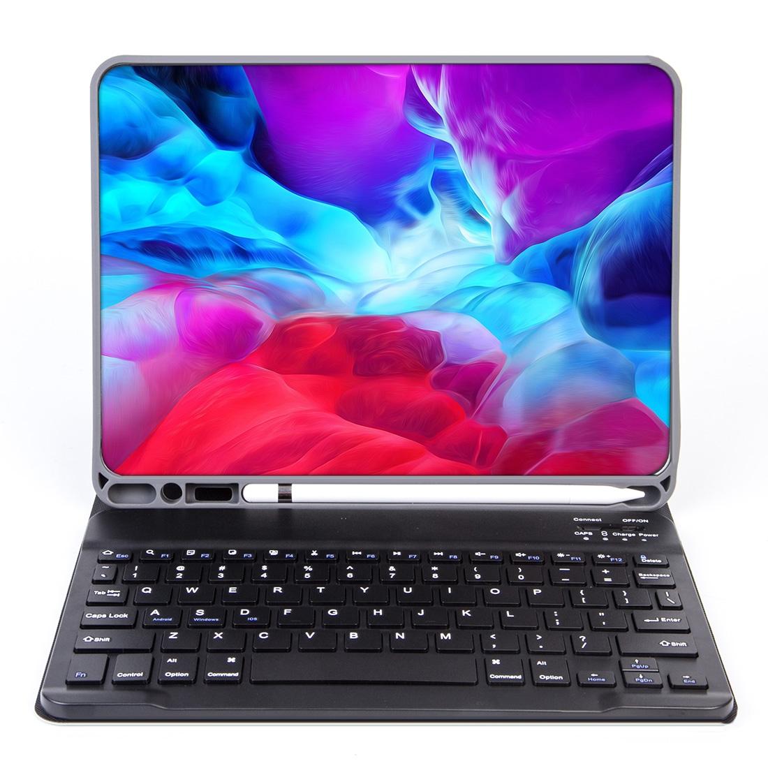 Detachable Bluetooth Keyboard Tablet Case For Ipad Pro 11 With Pen Slot - Plain Texture - Black 4