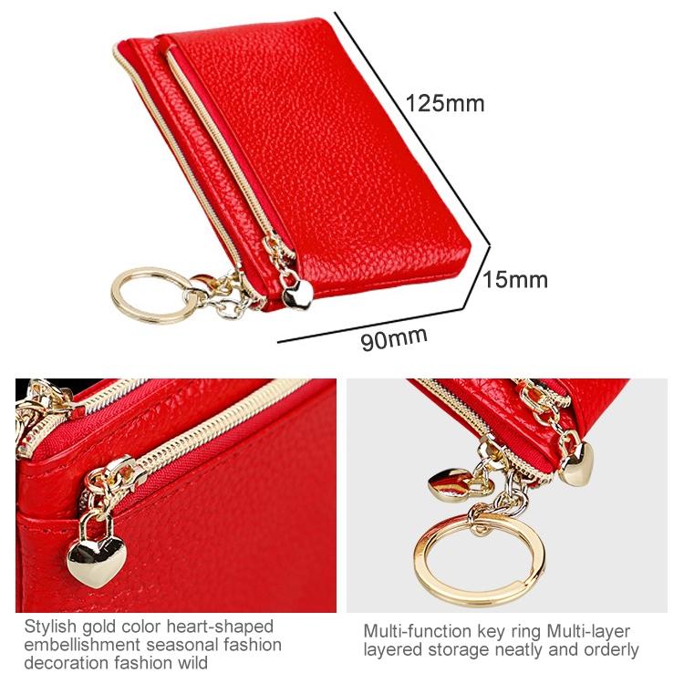 Spacious Litchi Texture Rfid Hand Wallet - Black