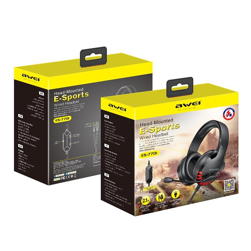 Adjustable E-Sports Gaming Headset With Mic Black 6
