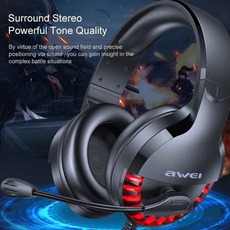 Adjustable E-Sports Gaming Headset With Mic Black 8