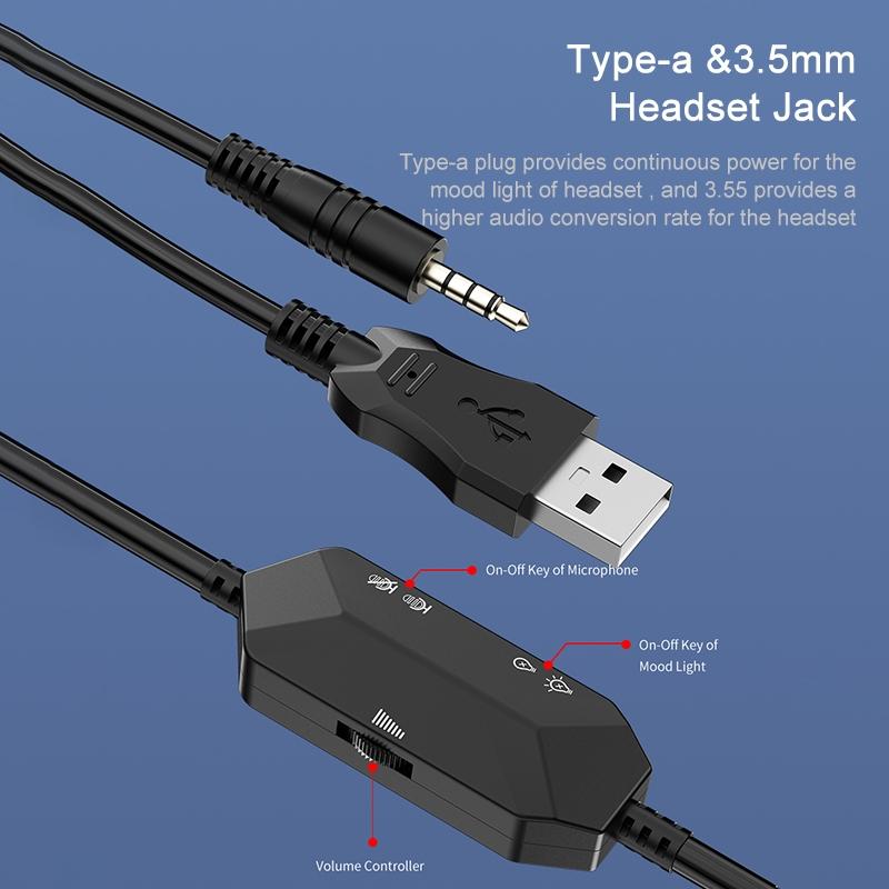 Adjustable E-Sports Gaming Headset With Mic Black 11