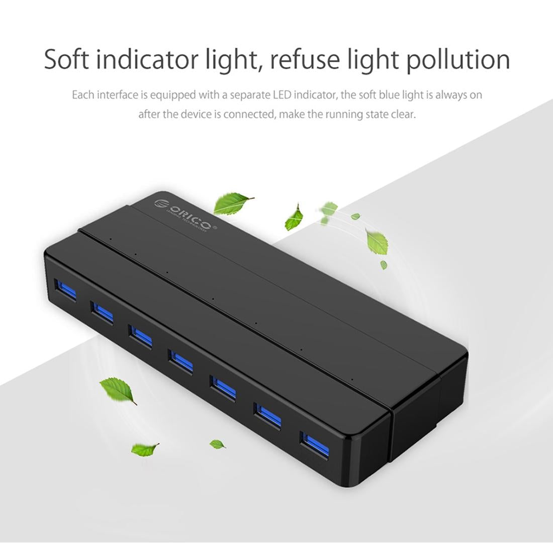 7-Port Usb 3.0 Desktop Hub With 1M Cable 5