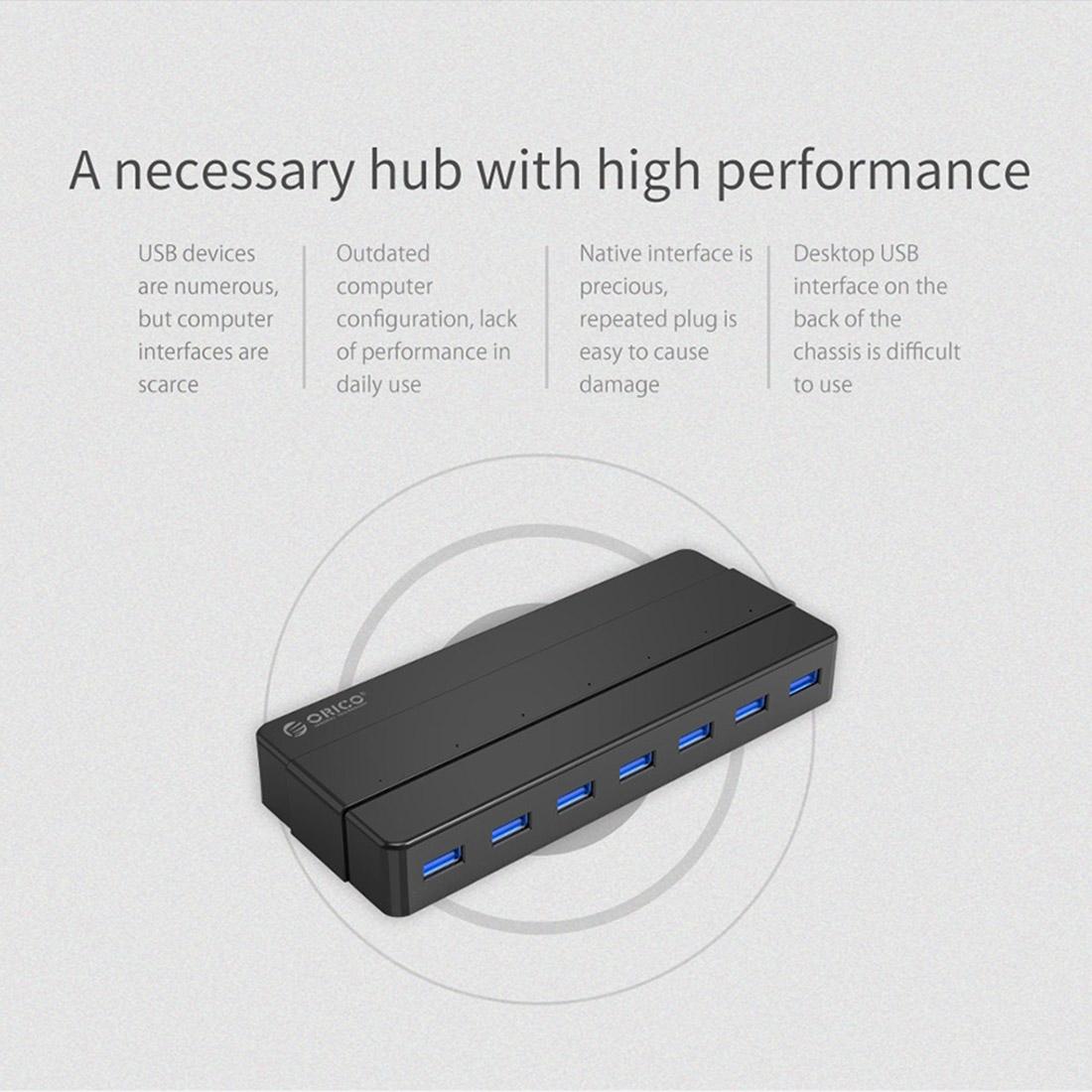 7-Port Usb 3.0 Desktop Hub With 1M Cable 8