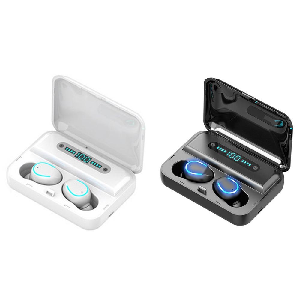 Intelligent Noise Cancelling Bluetooth Earphones with Touch Control and Charging Box - Black 3