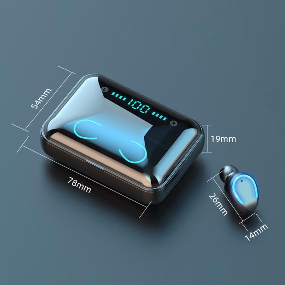 Intelligent Noise Cancelling Bluetooth Earphones with Touch Control and Charging Box - Black 12