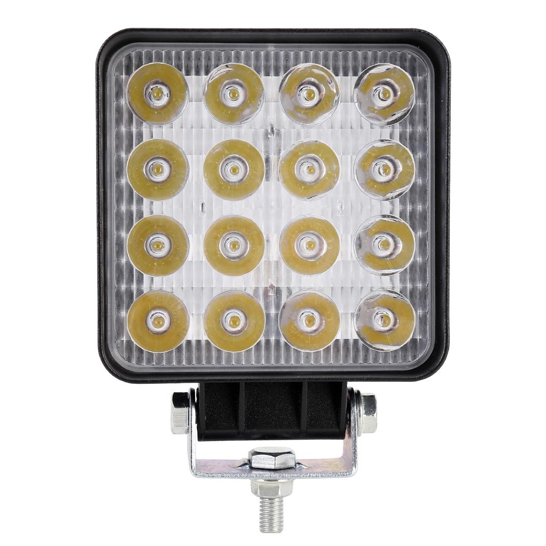 48W 4000Lm 16 Led White Light Condenser Engineering Lamp / Waterproof Ip67 Suvs Light Dc 10 - 30V Black 5