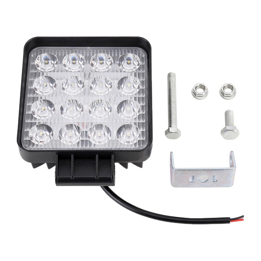 48W 4000Lm 16 Led White Light Condenser Engineering Lamp / Waterproof Ip67 Suvs Light Dc 10 - 30V Black 9