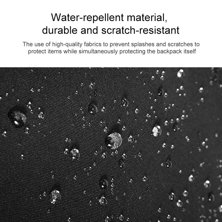 Multifunctional Fabric Oxford Laptop Backpack - Black 6