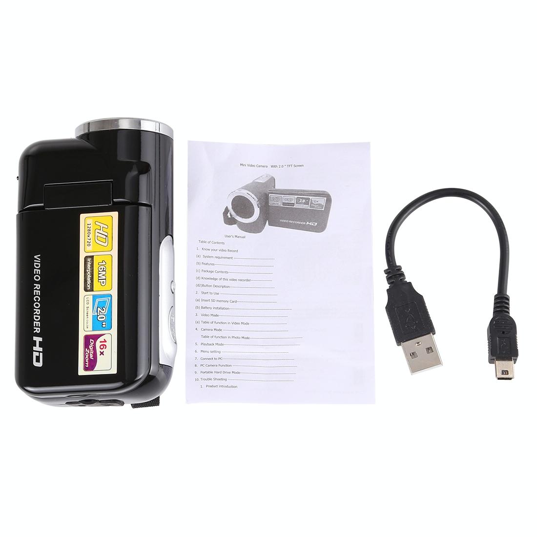 16Mp 16X Digital Video Camera With 2.0 Lcd Screen 1280X720P Hd 16X Zoom - Black 7