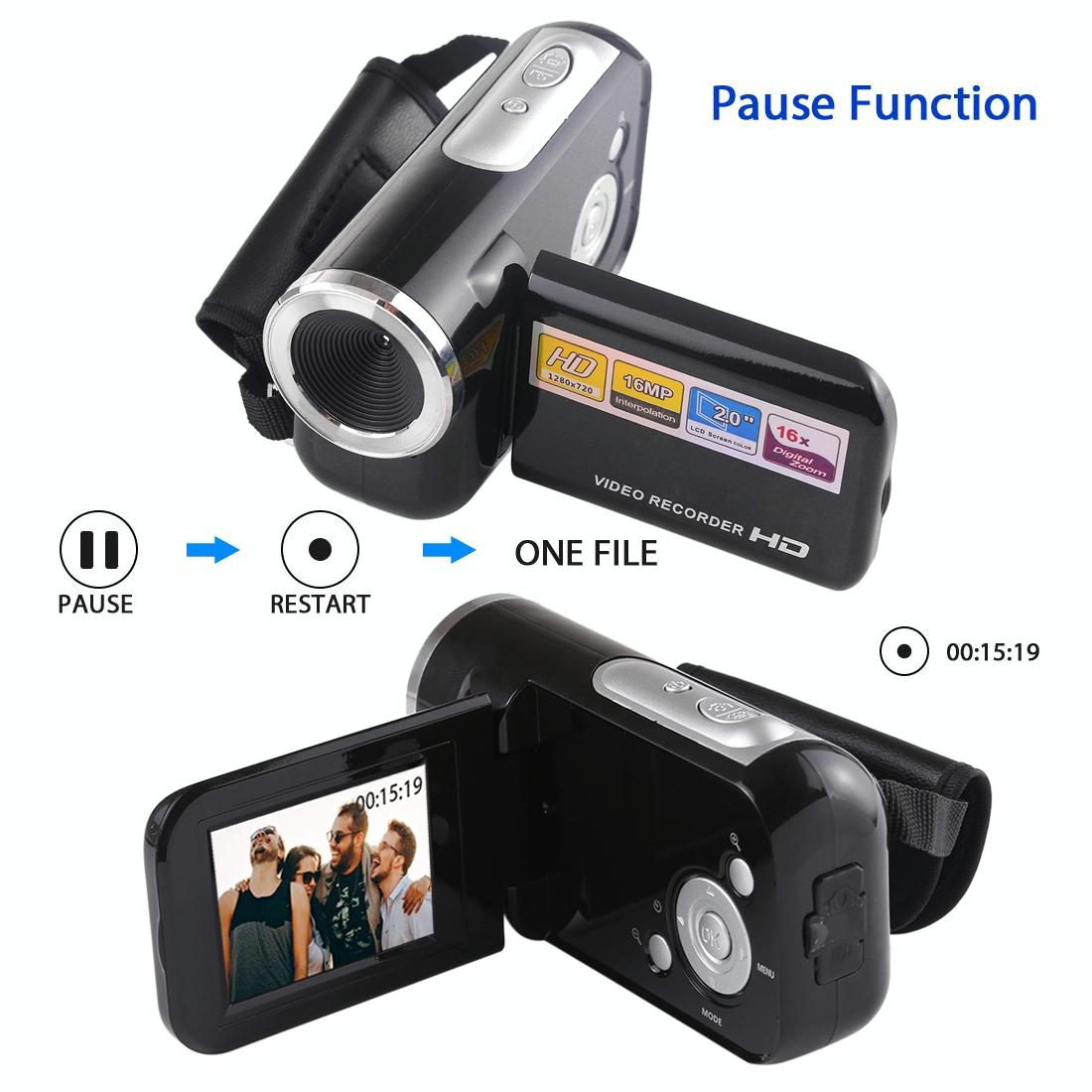 16Mp 16X Digital Video Camera With 2.0 Lcd Screen 1280X720P Hd 16X Zoom - Black 9