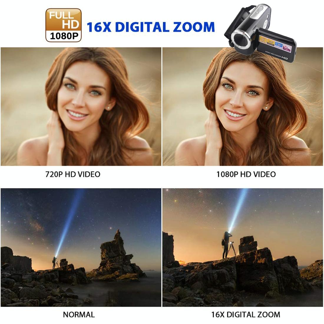 16Mp 16X Digital Video Camera With 2.0 Lcd Screen 1280X720P Hd 16X Zoom - Black 10
