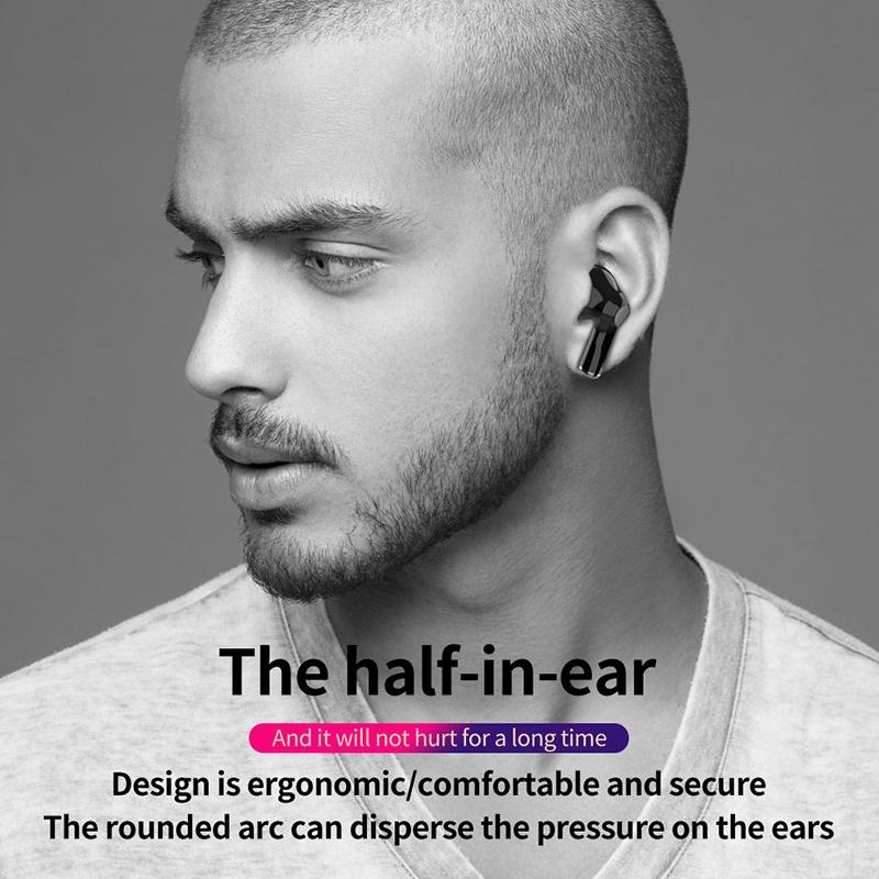 Wireless Bluetooth 5.0 Earbuds with Charging Case - T3 Tws - Black 10