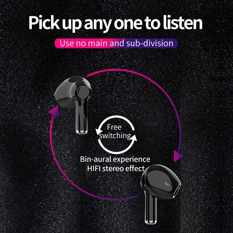 Wireless Bluetooth 5.0 Earbuds with Charging Case - T3 Tws - Black 13