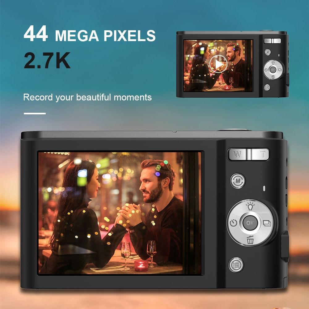 2.7k Full Hd 44mp 16x Zoom 2.88 Digital Camera for Kids - Black 5