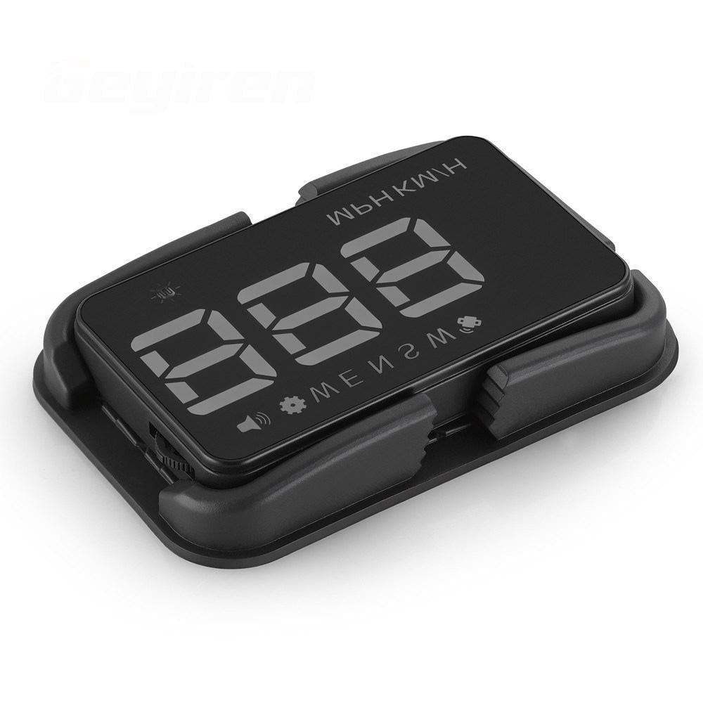 3.5 Inch Car Hud With Gps 2 Display Modes Light Sensors Speed & Compass Speed Alarm - Black 11